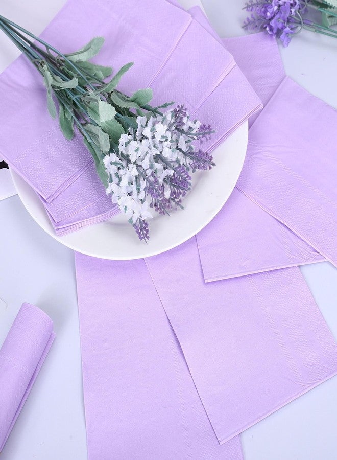 وولاين مجموعة مناديل ضيوف من والين، 200 قطعة، لون بنفسجي، للاستخدام مرة واحدة، برائحة الخزامى، مثالية لحفلات العشاء، مناديل ورقية يدوية مزخرفة، مناسبة للحمام، حفلات الزفاف، حفلات توديع العزوبية، حفلات أعياد الميلاد، مستلزمات تزيين الطاولات - Image 5